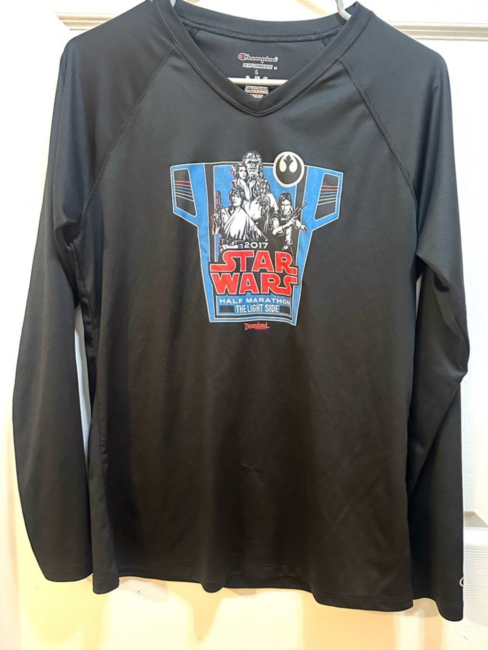 Champion Black Star Wars 2017 Half Marathon Long Sleeve Shirt